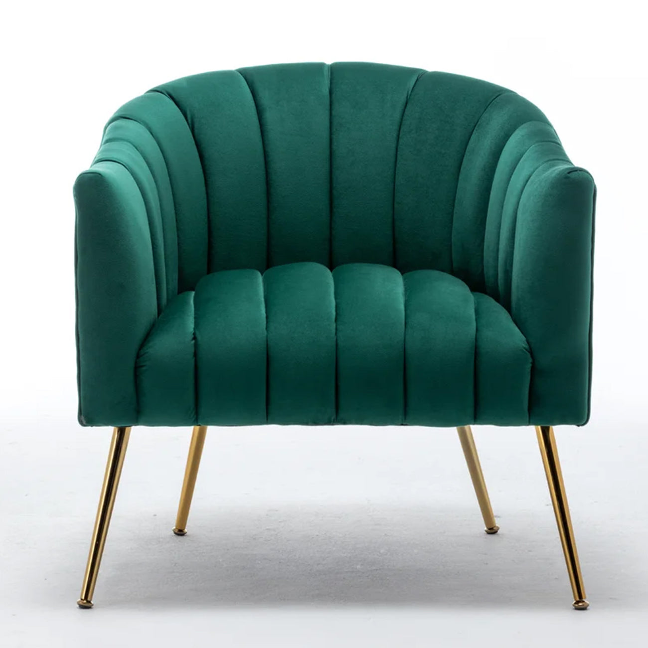 Gilded Lounge Armchair Elegance Velvet Green