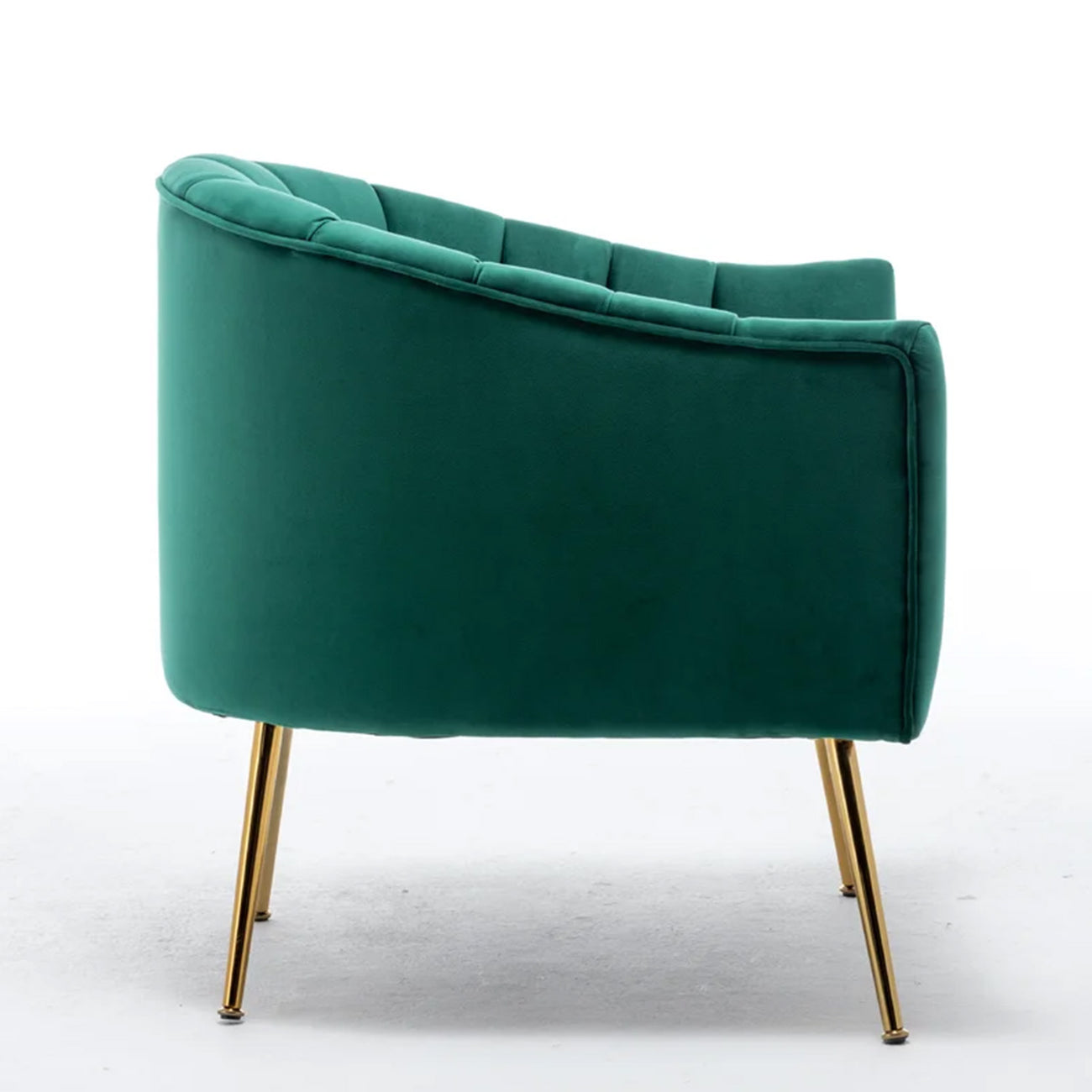 Gilded Lounge Armchair Elegance Velvet Green