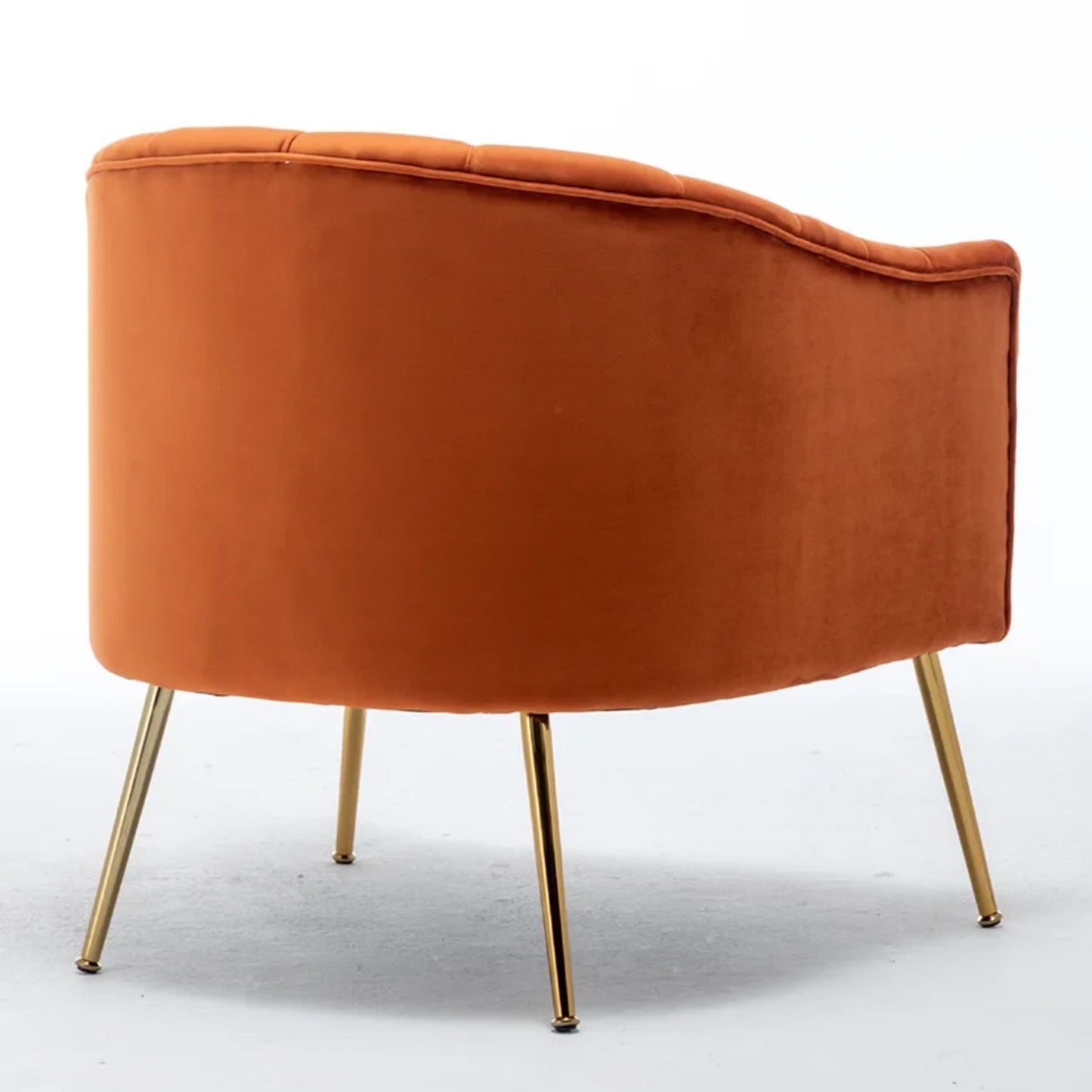 Gilded Lounge Armchair Elegance Velvet Orange