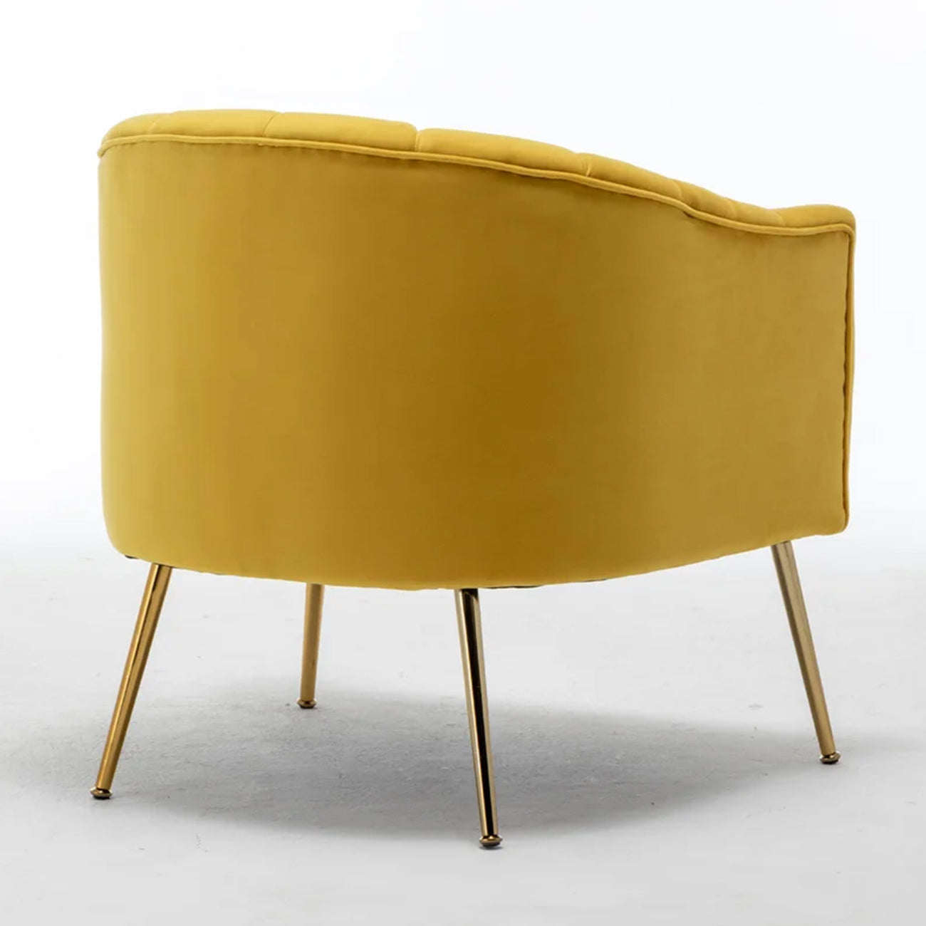 Gilded Lounge Armchair Elegance Velvet Yellow