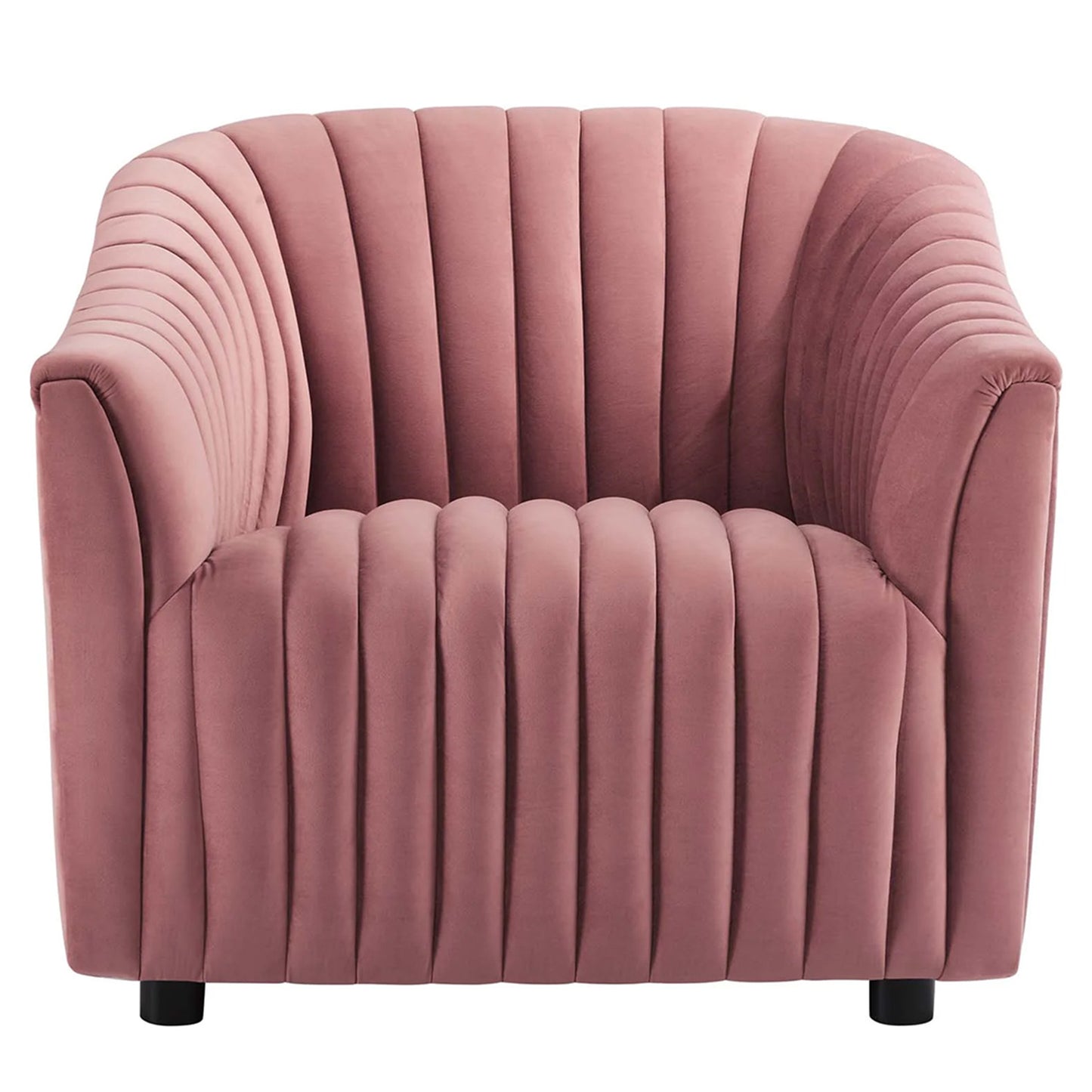 Velvet Single Seater Sofa Pink