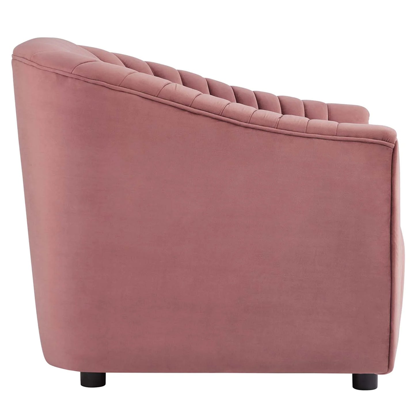 Velvet Single Seater Sofa Pink