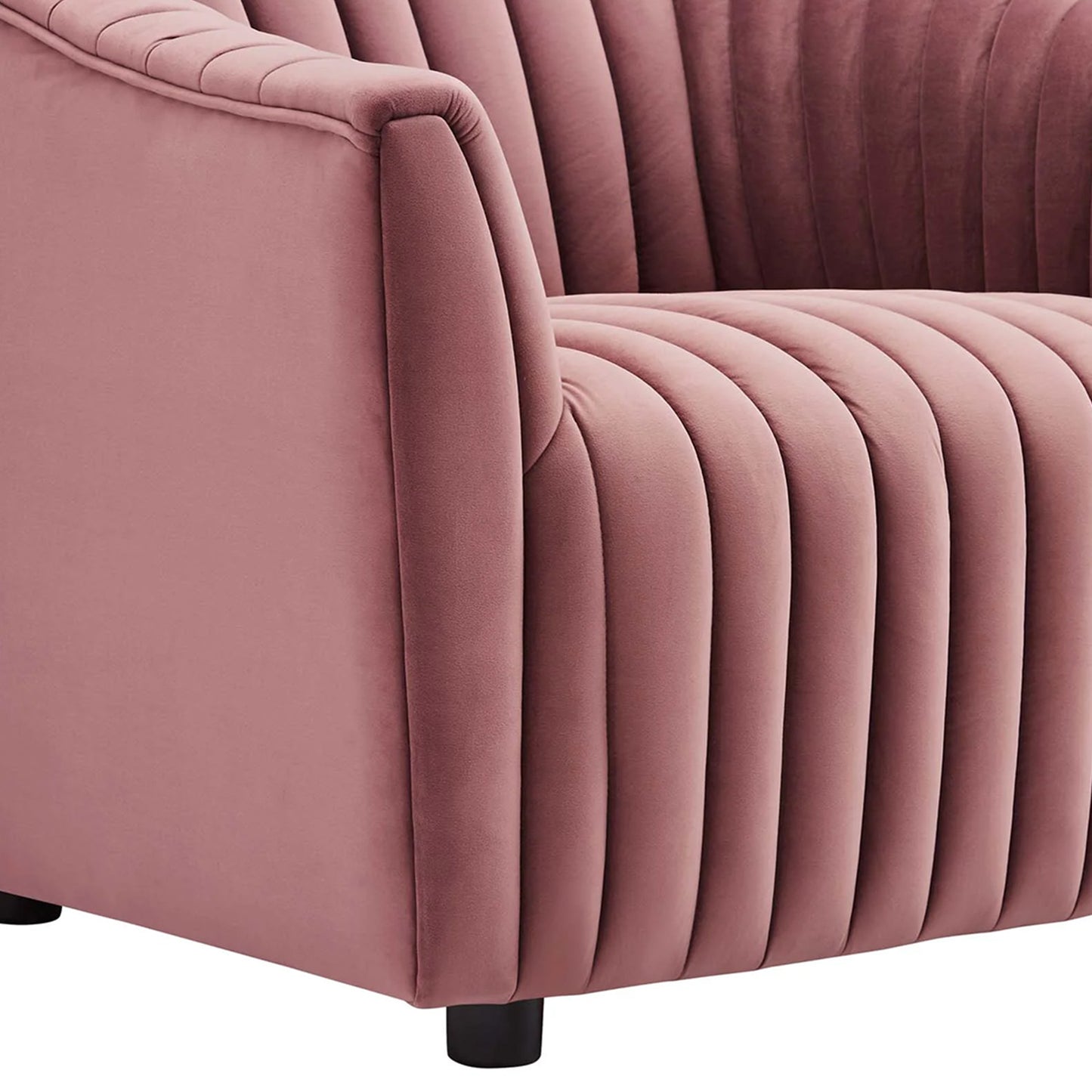 Velvet Single Seater Sofa Pink