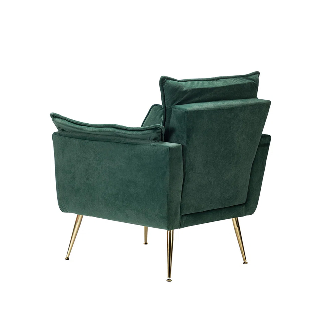 Elegant Chaise Velvet Accent Chair Green