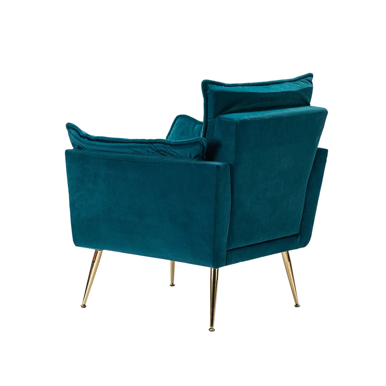 Elegant Chaise Velvet Accent Chair Teal