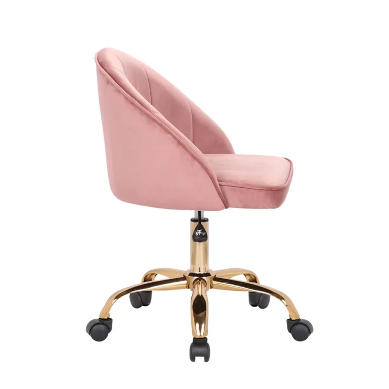 Luxury Tufted Office Chair With Wheels Pink