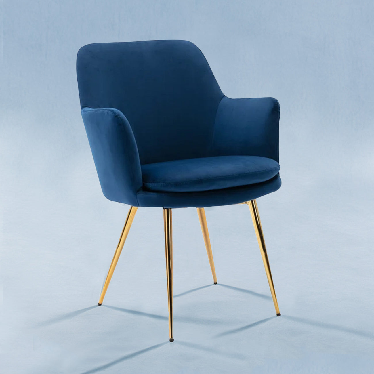 Luxurious Velvet Accent Dining Chair Blue