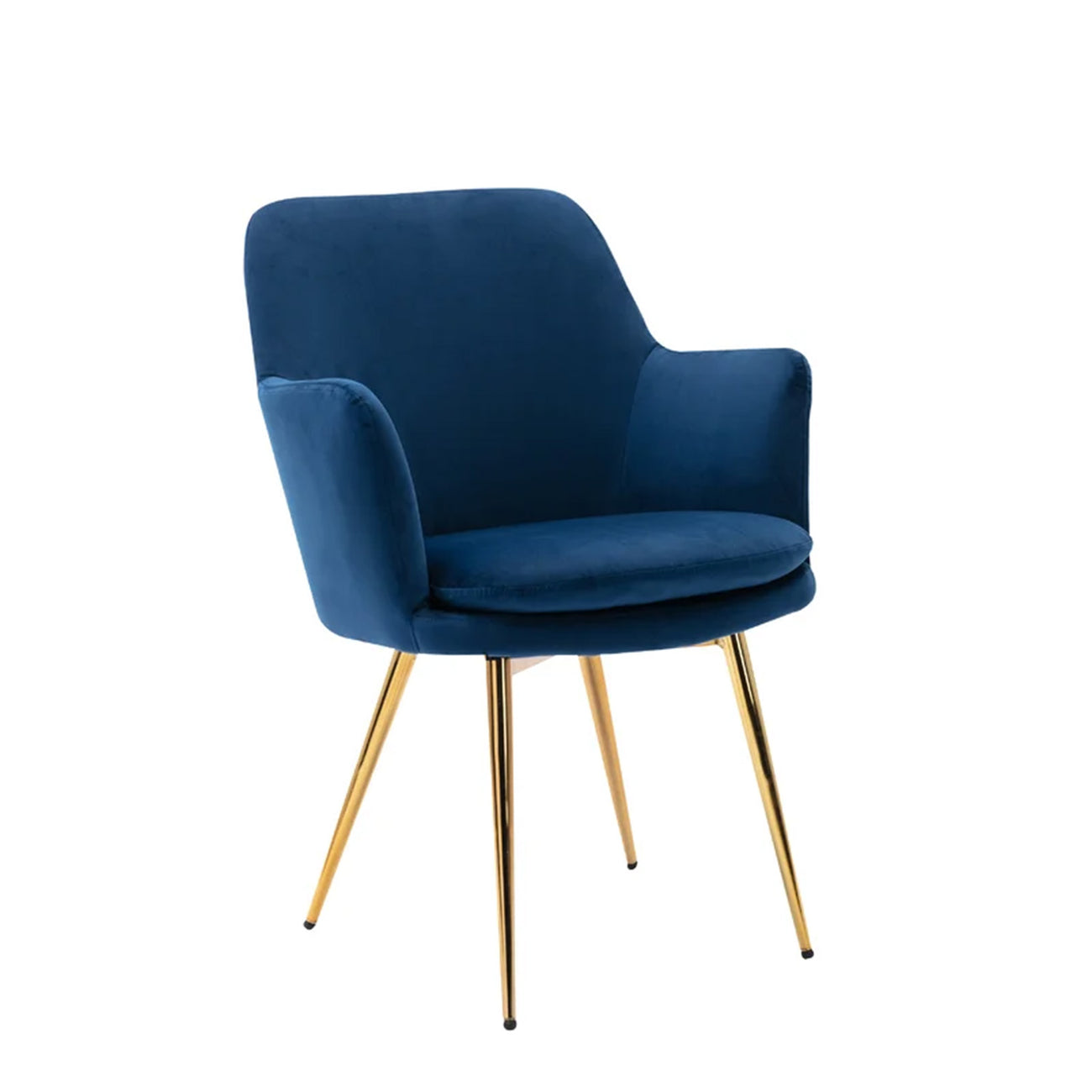 Luxurious Velvet Accent Dining Chair Blue