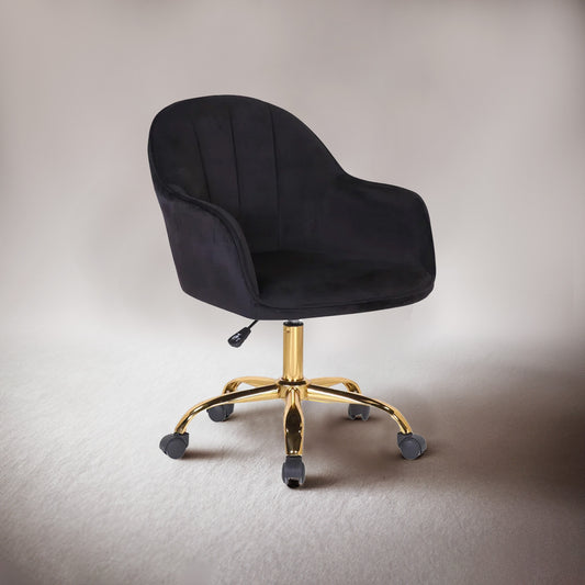 Luxury Tufted Office Chair Mobility Black