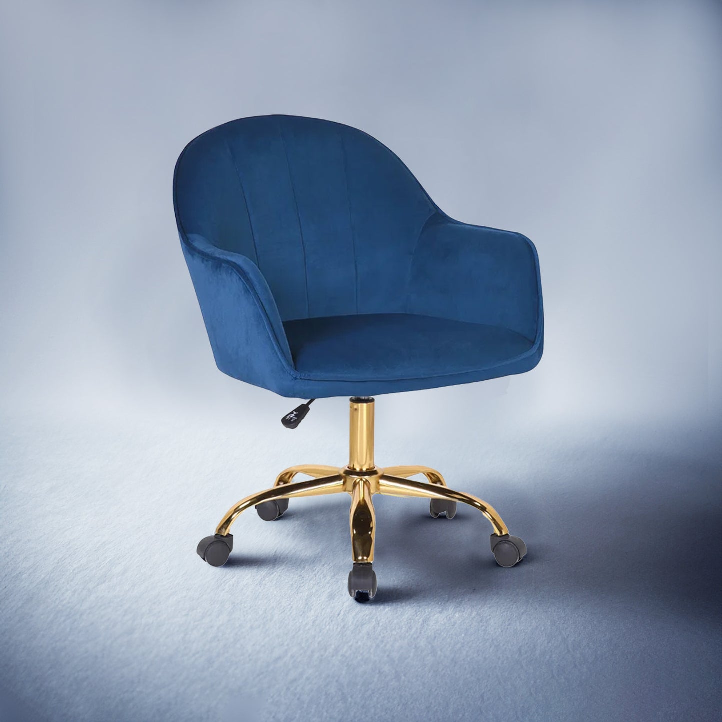 Luxury Tufted Office Chair Mobility Blue