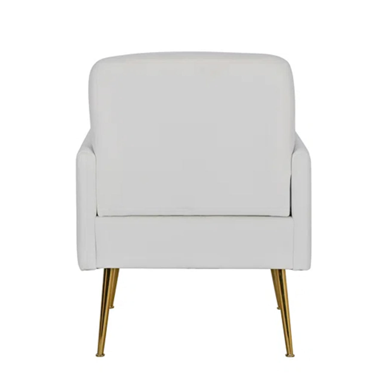 Regal Gold Legs Velvet Accent Chair Cream