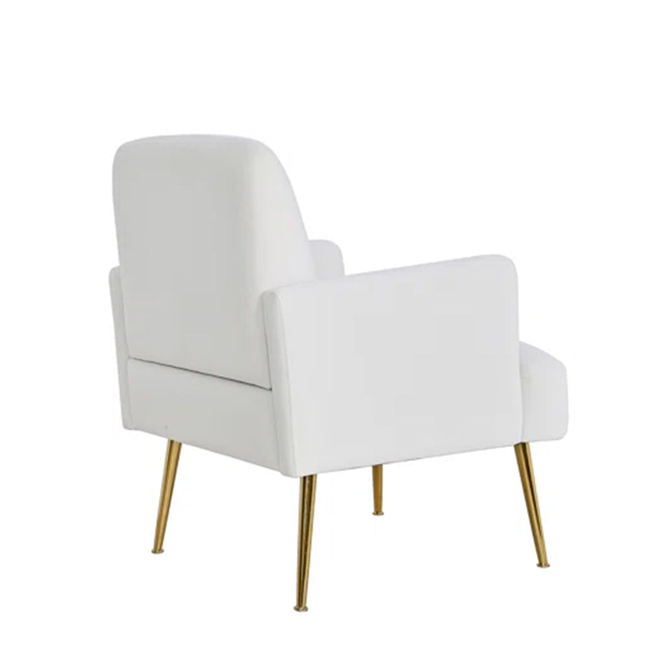 Regal Gold Legs Velvet Accent Chair Cream