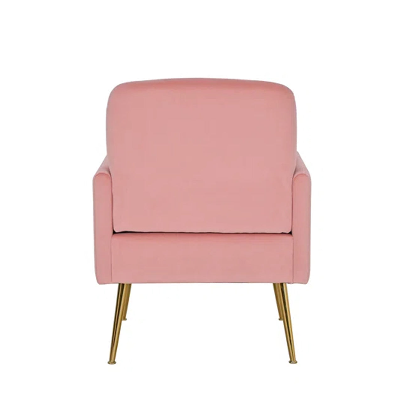 Regal Gold Legs Velvet Accent Chair Rose