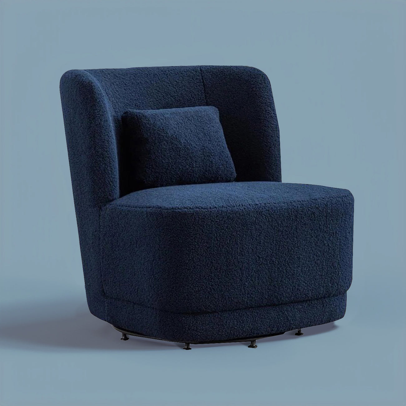 Sumptuous Boucle Accent Chair Blue