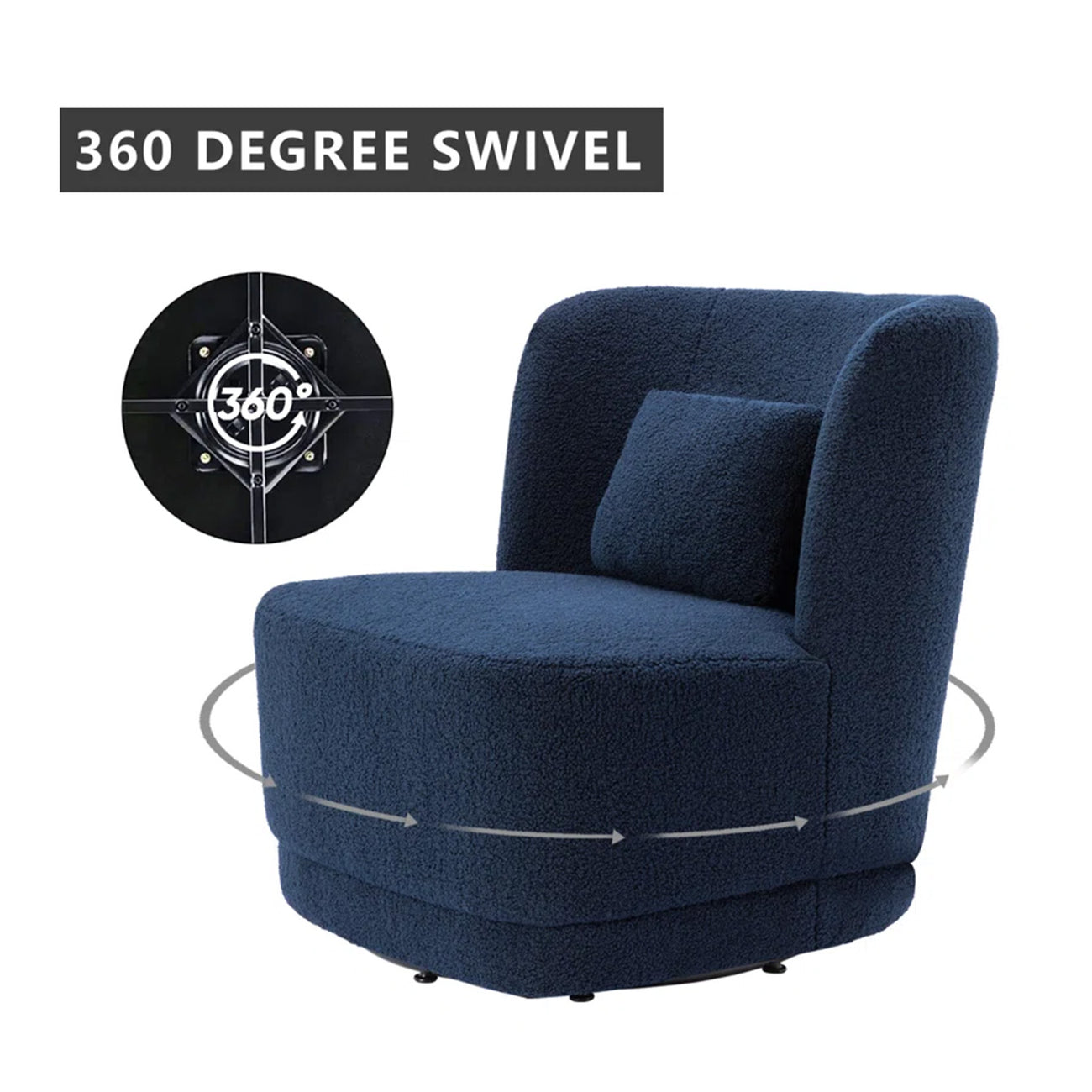 Sumptuous Boucle Accent Chair Blue