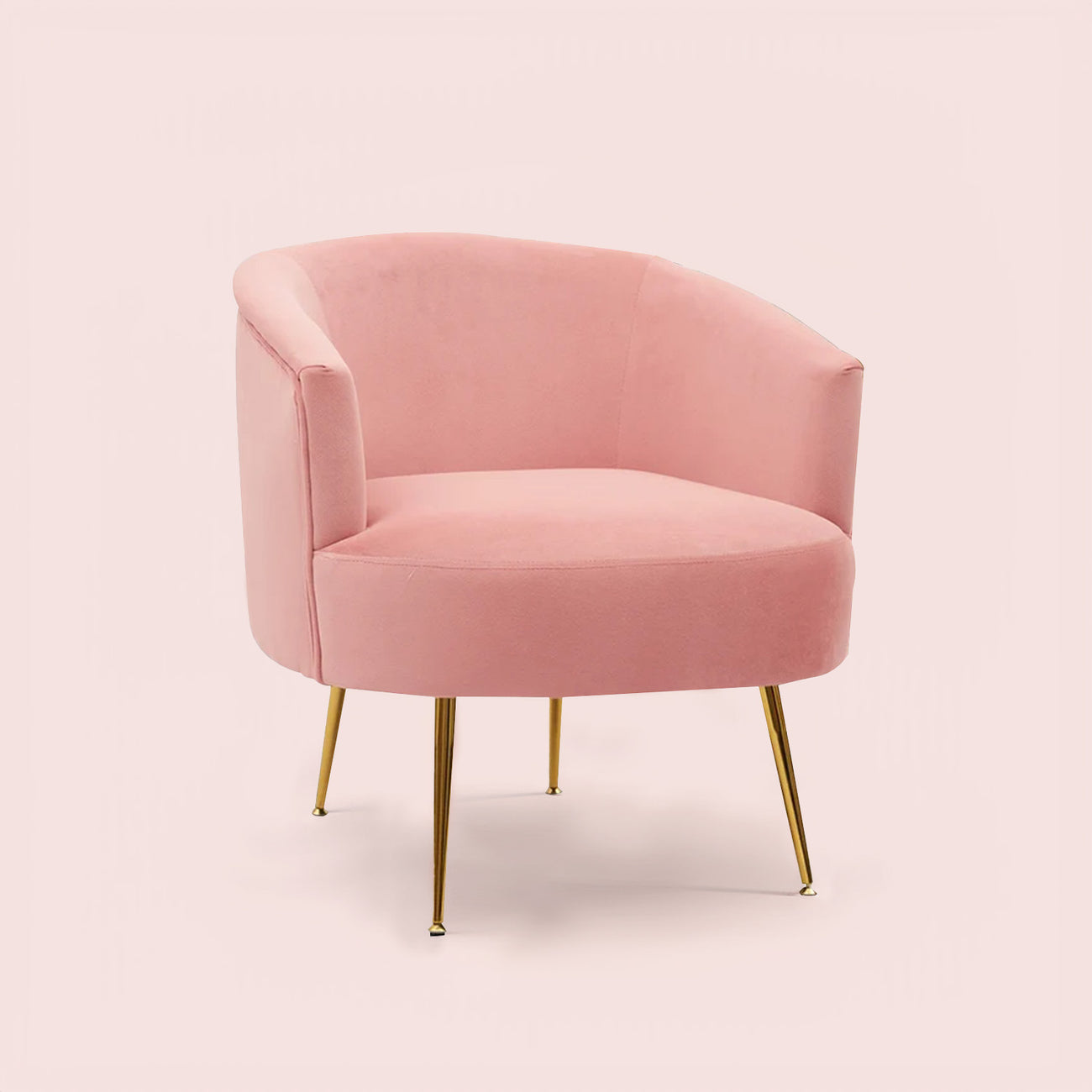 Royal Velvet Accent Chair Pink