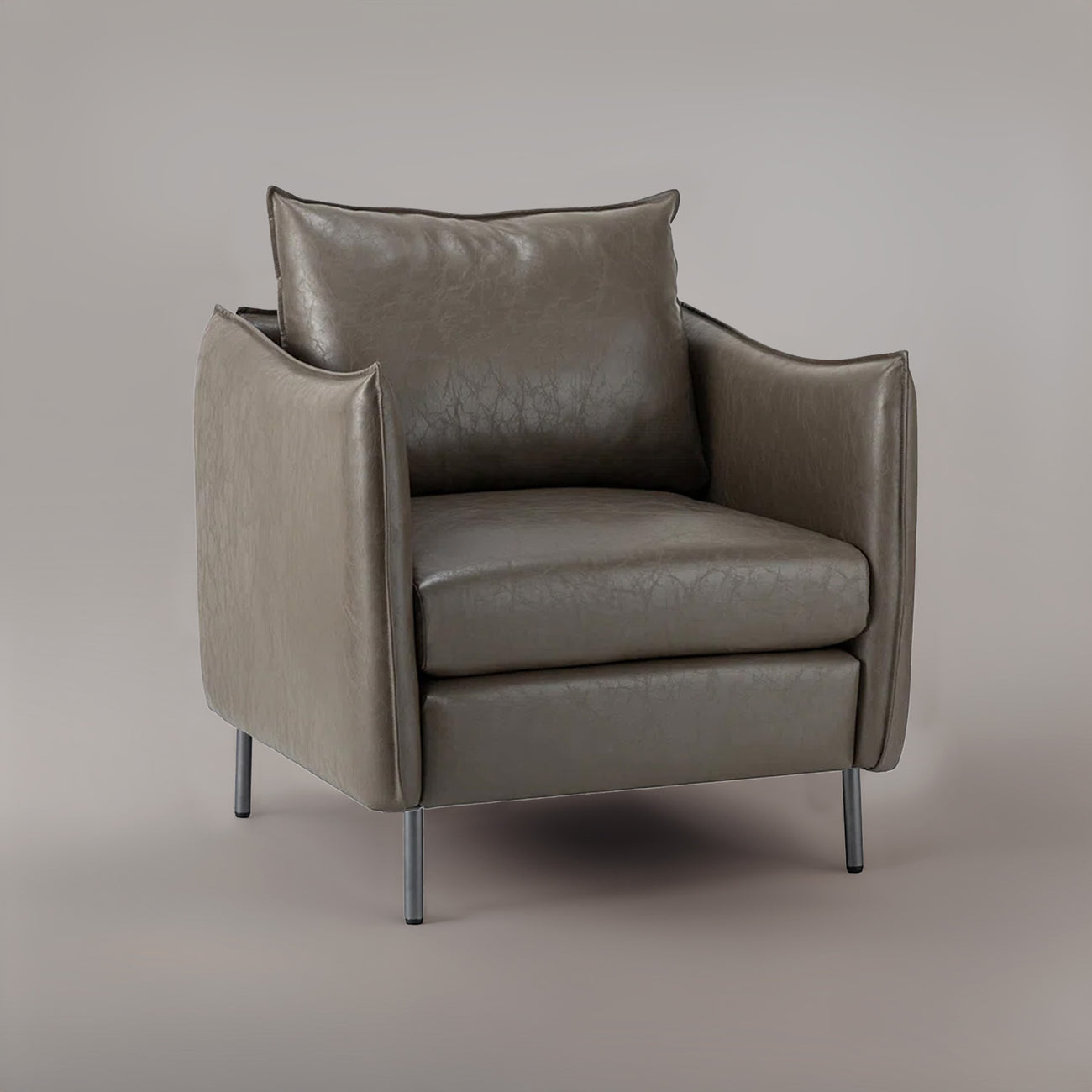 Renaissance Revival Throne Chair Grey