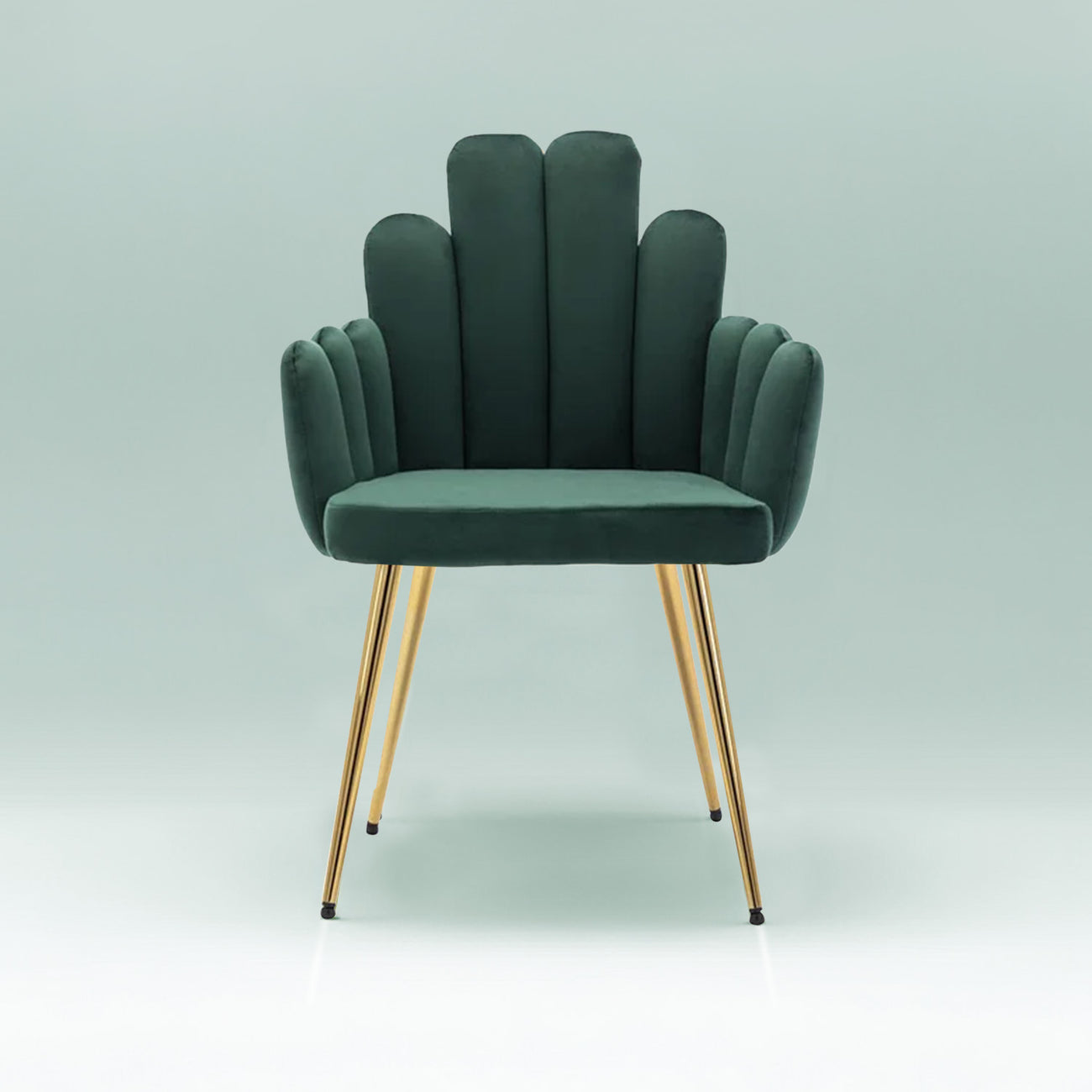 Art Deco Petals Chair Green