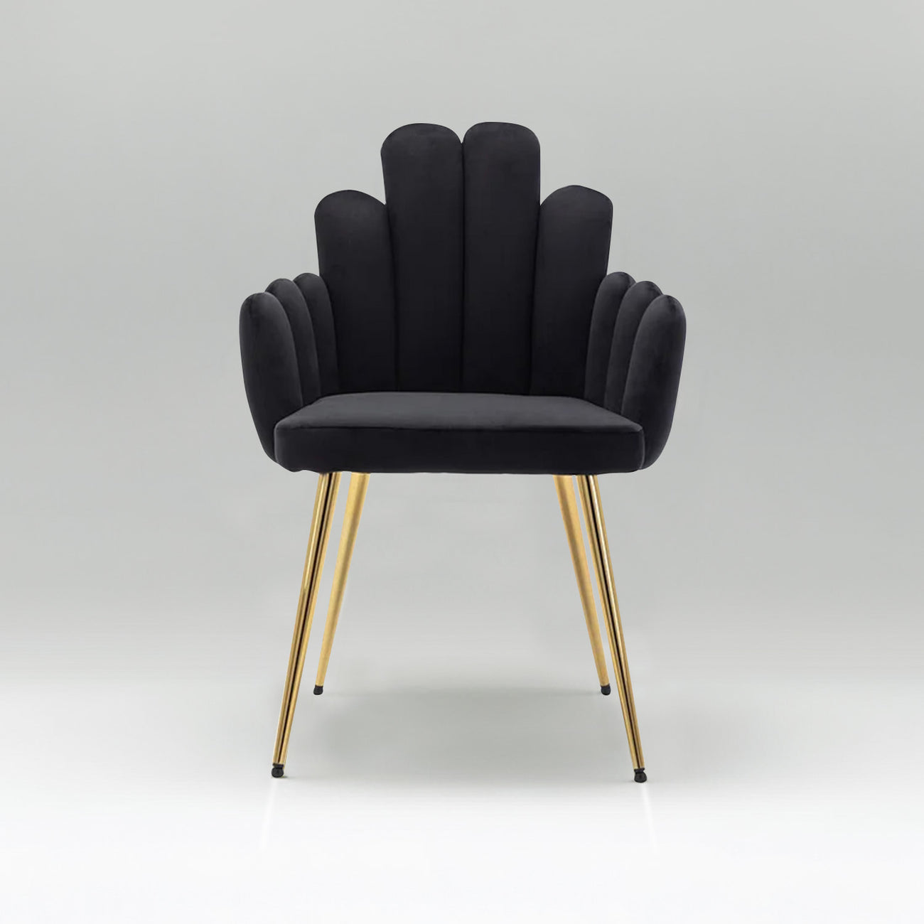 Art Deco Petals Chair Black