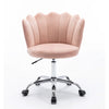 Petals Velvet Office Chair Pink