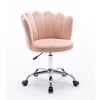 Petals Velvet Office Chair Pink