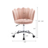 Petals Velvet Office Chair Pink