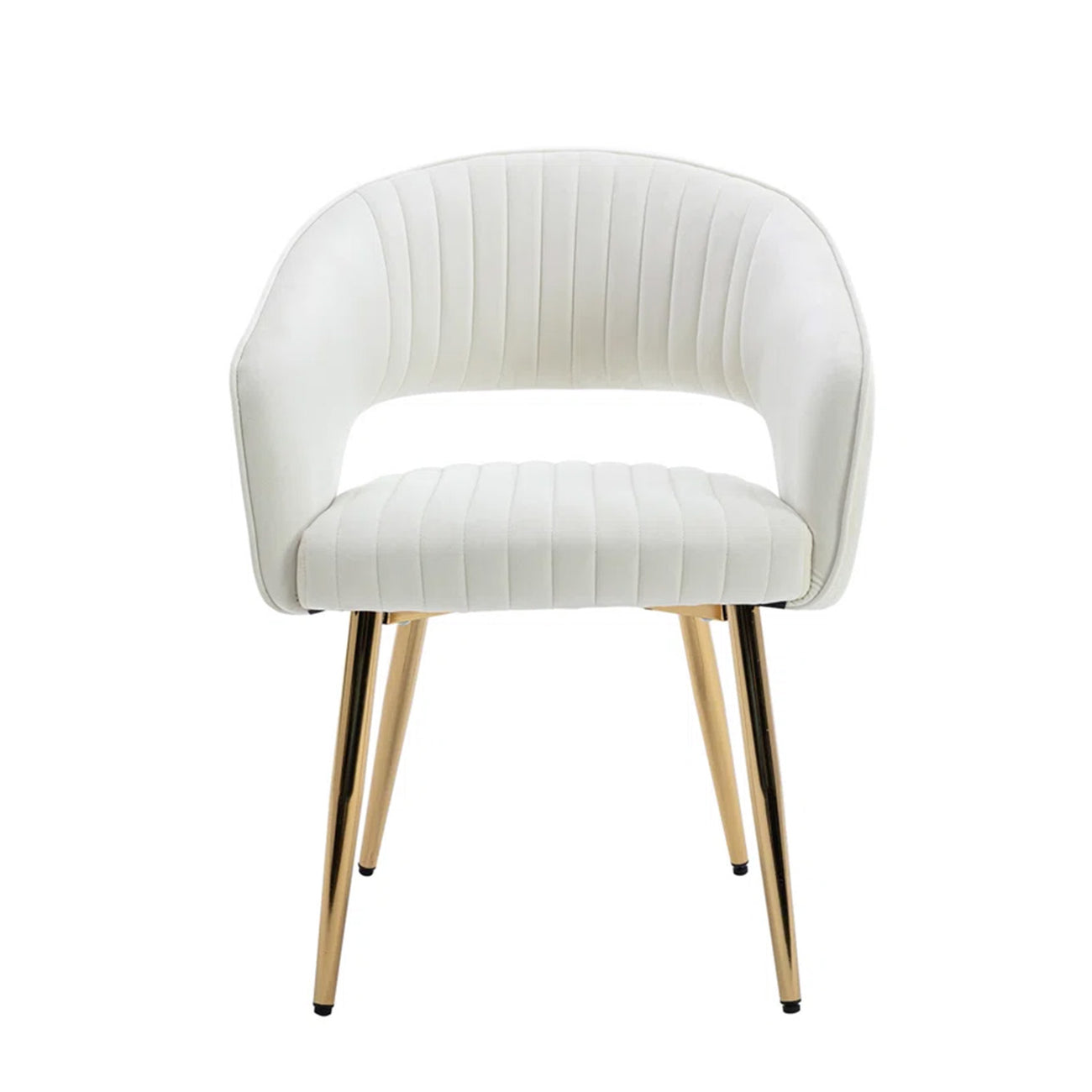 Chic Velvet Lounge Chair Cream