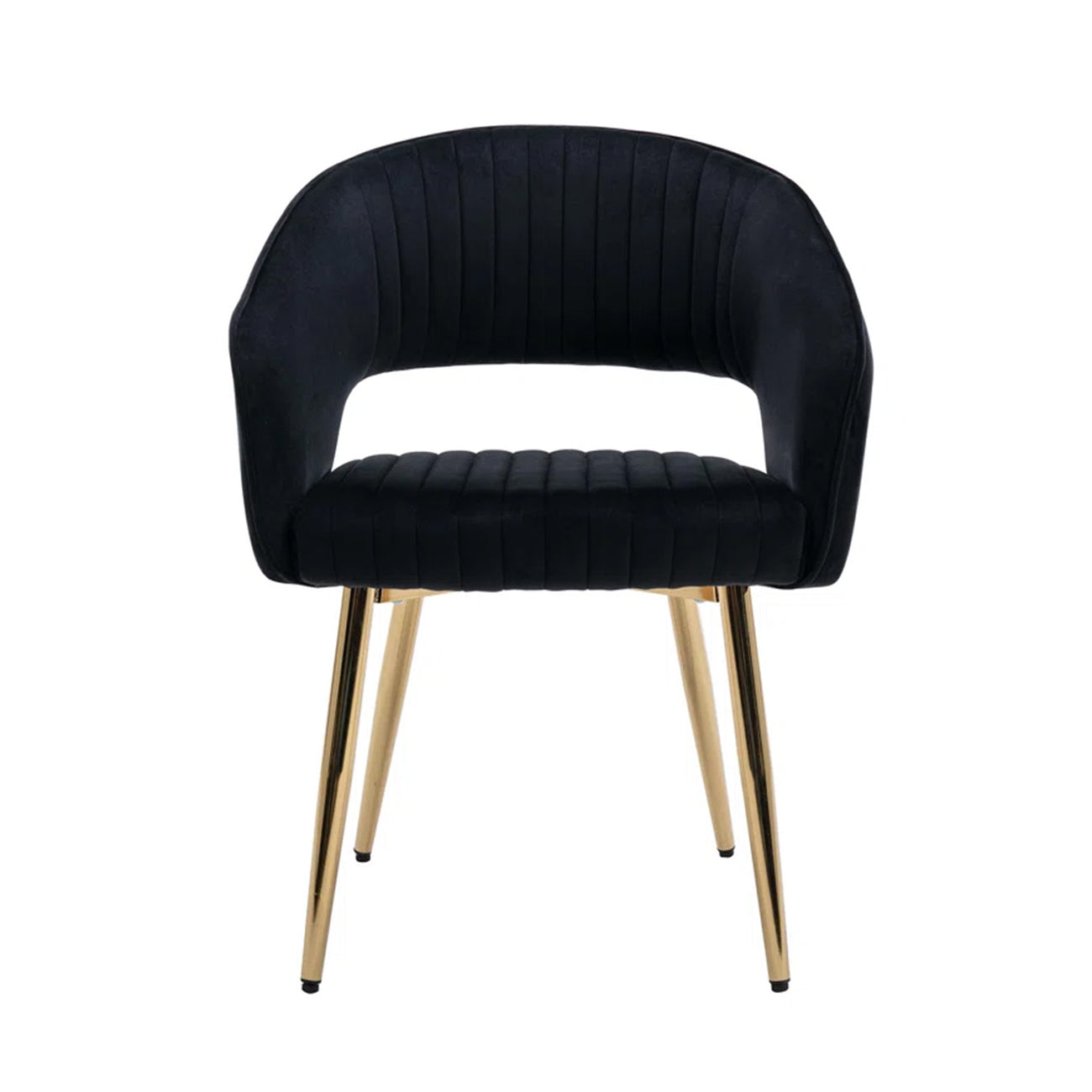 Chic Velvet Lounge Chair Black