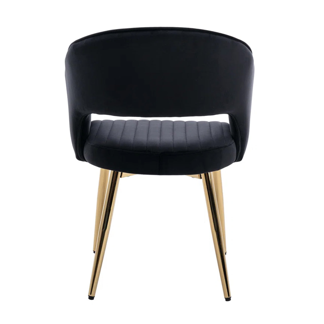 Chic Velvet Lounge Chair Black