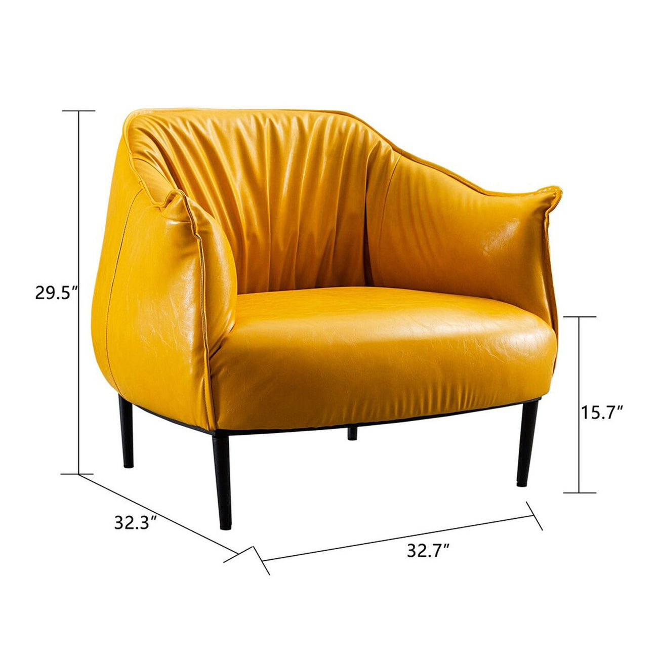 Grandiose Tufted Bergère Chair Yellow