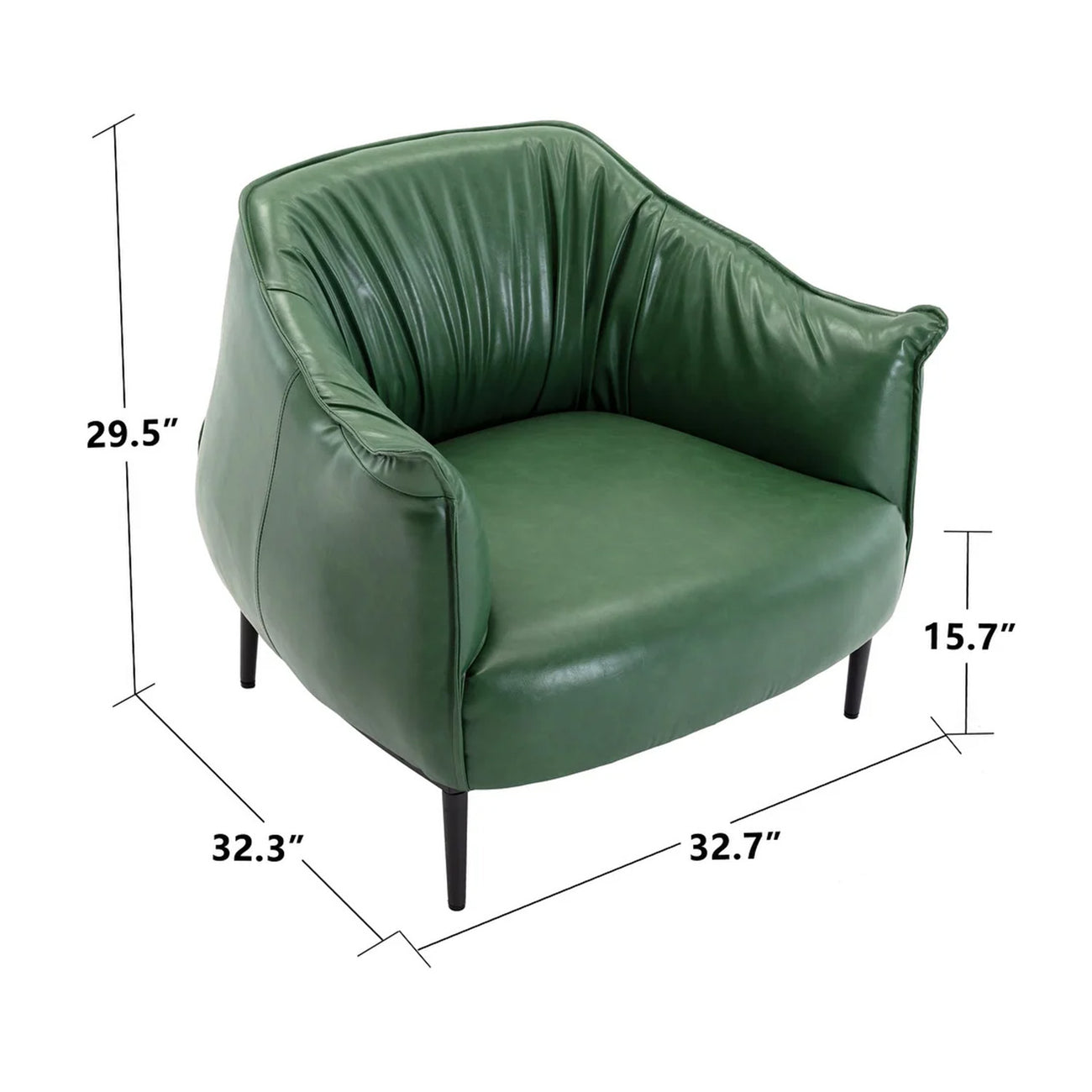 Grandiose Tufted Bergère Chair Green