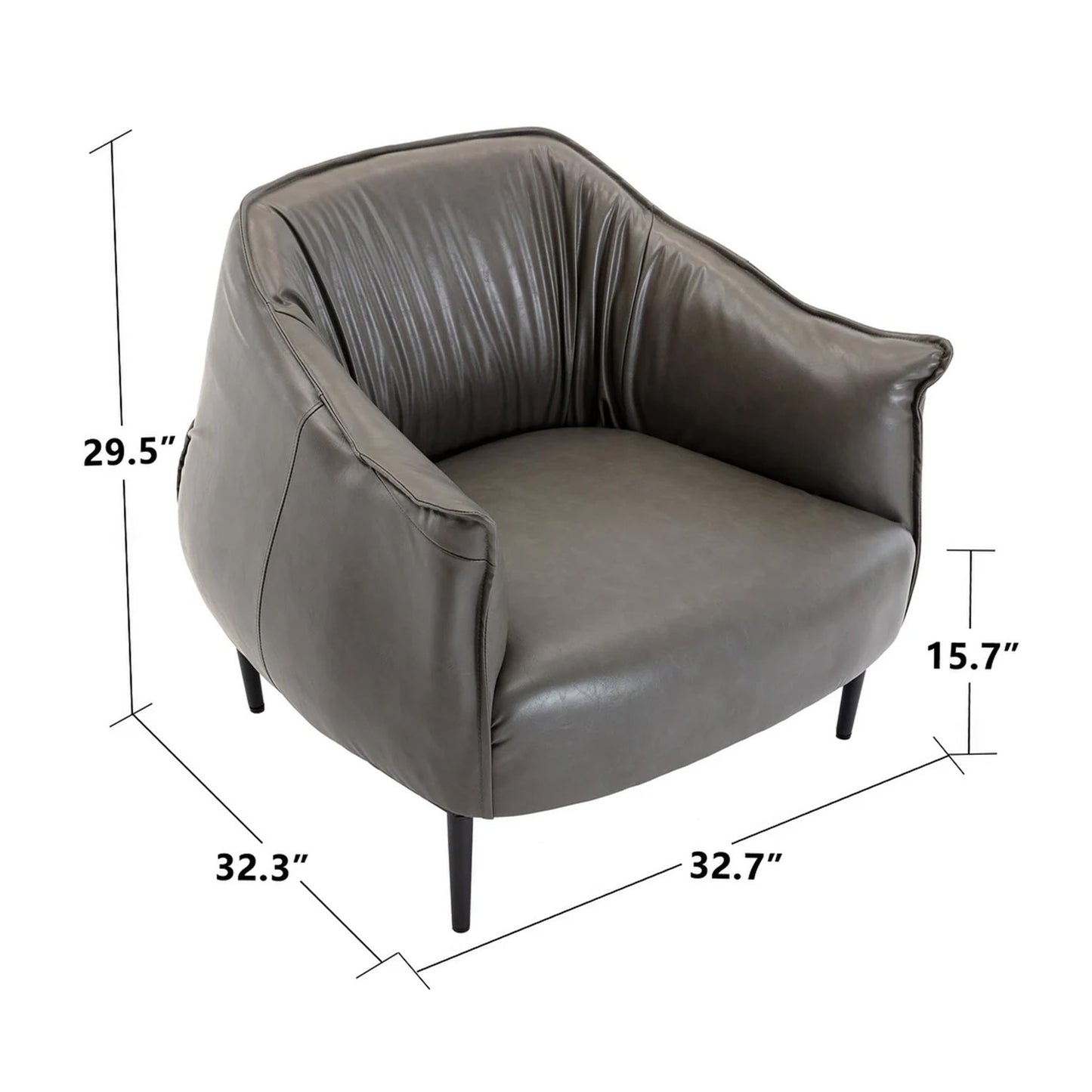 Grandiose Tufted Bergère Chair Grey