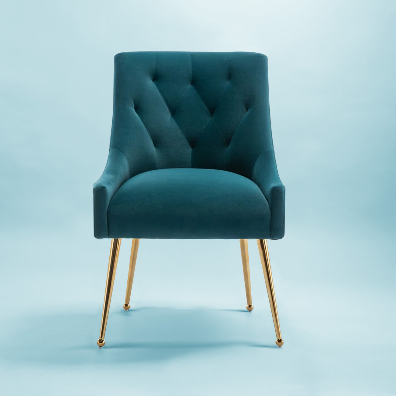 Glamorous Velvet Dining Chair Teal