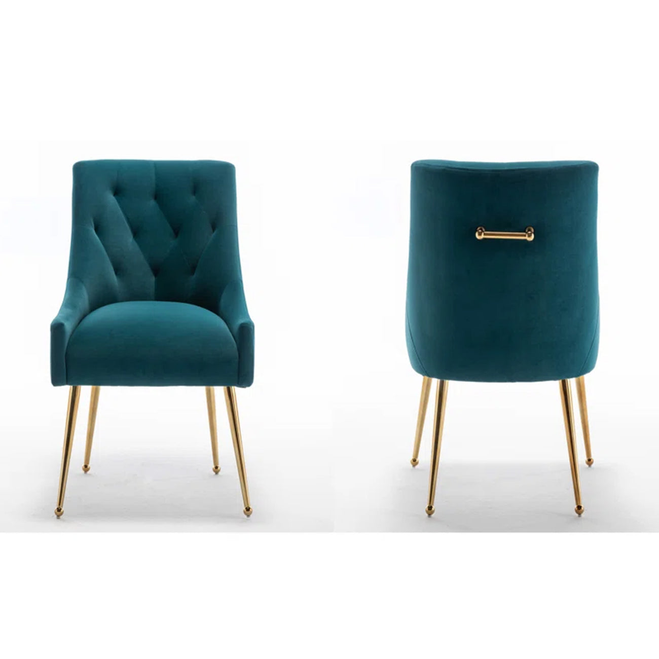 Glamorous Velvet Dining Chair Teal