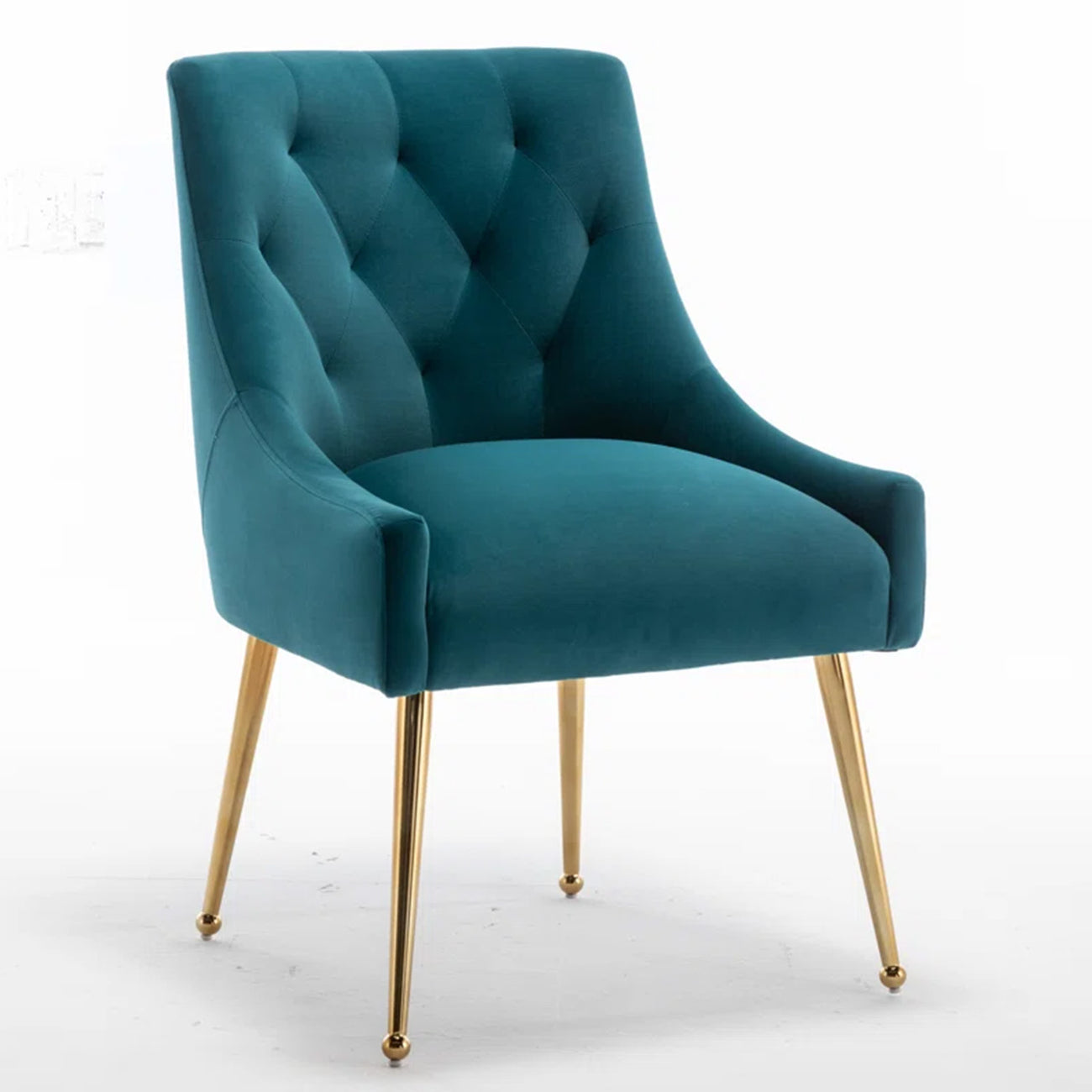 Glamorous Velvet Dining Chair Teal