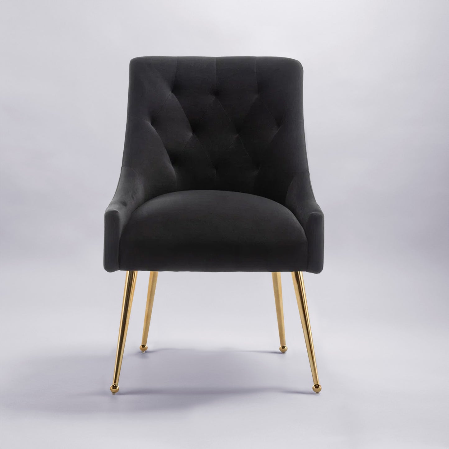 Glamorous Velvet Dining Chair Black