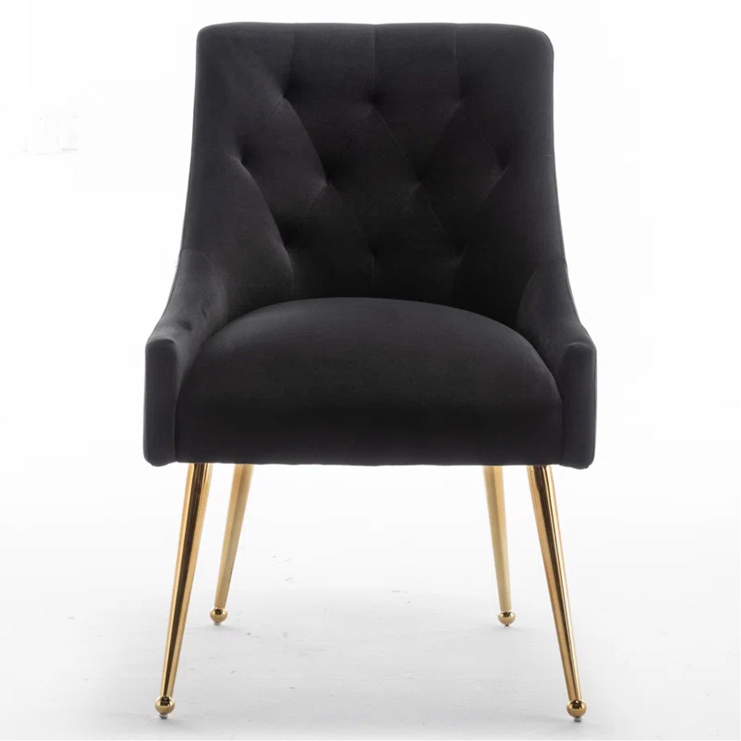 Glamorous Velvet Dining Chair Black