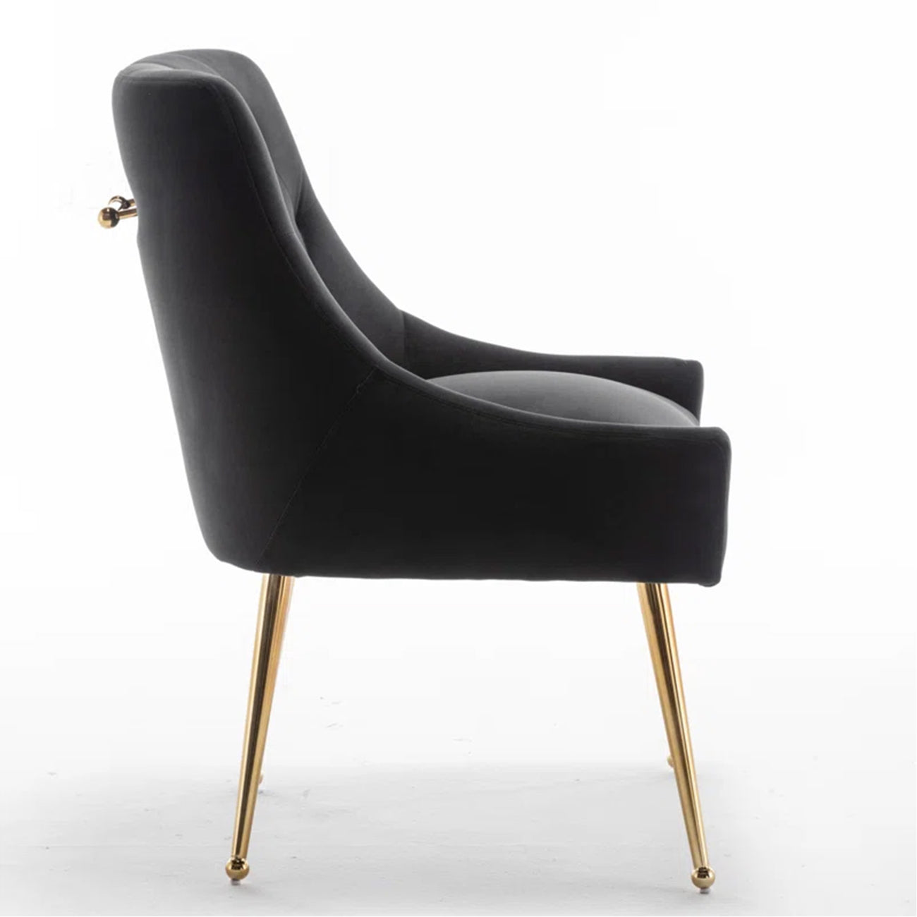 Glamorous Velvet Dining Chair Black