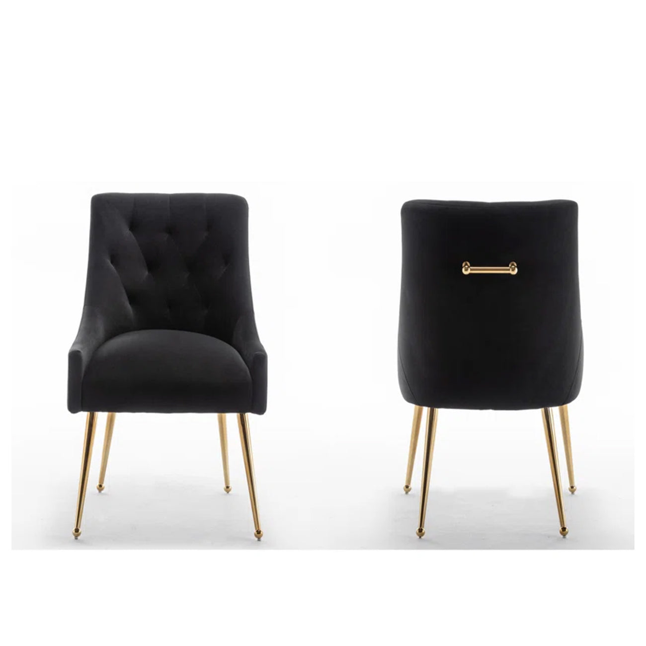 Glamorous Velvet Dining Chair Black