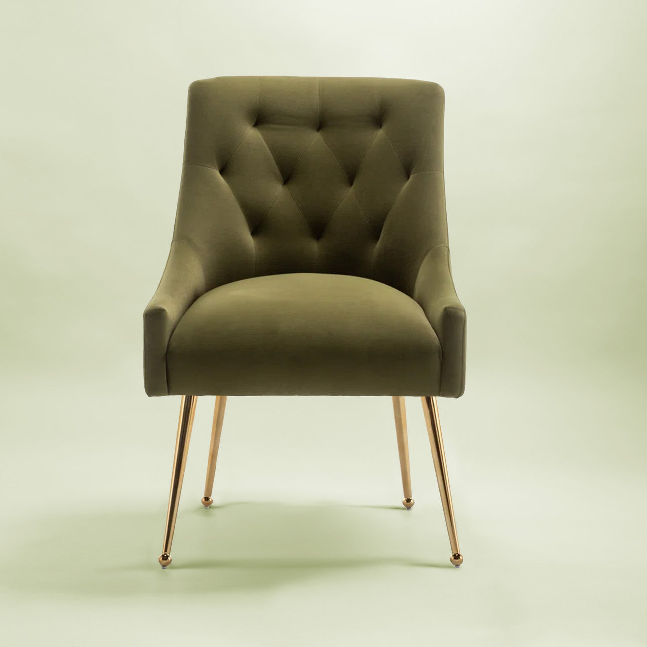 Glamorous Velvet Dining Chair Green