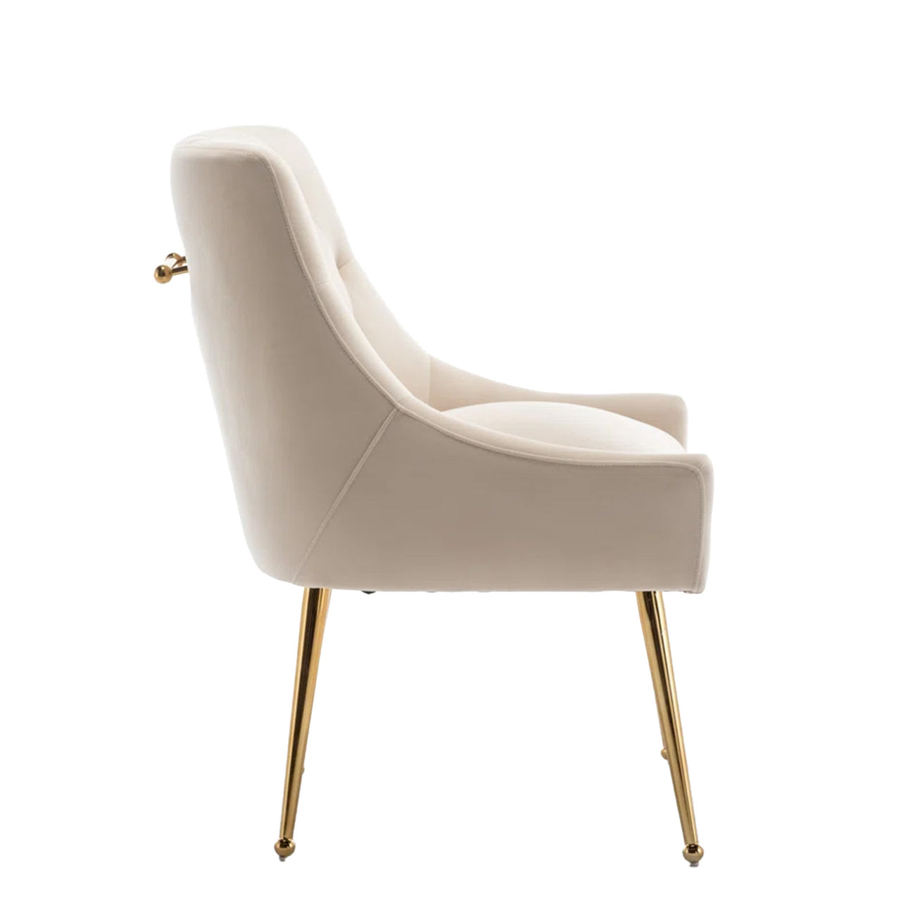 Glamorous Velvet Dining Chair Cream