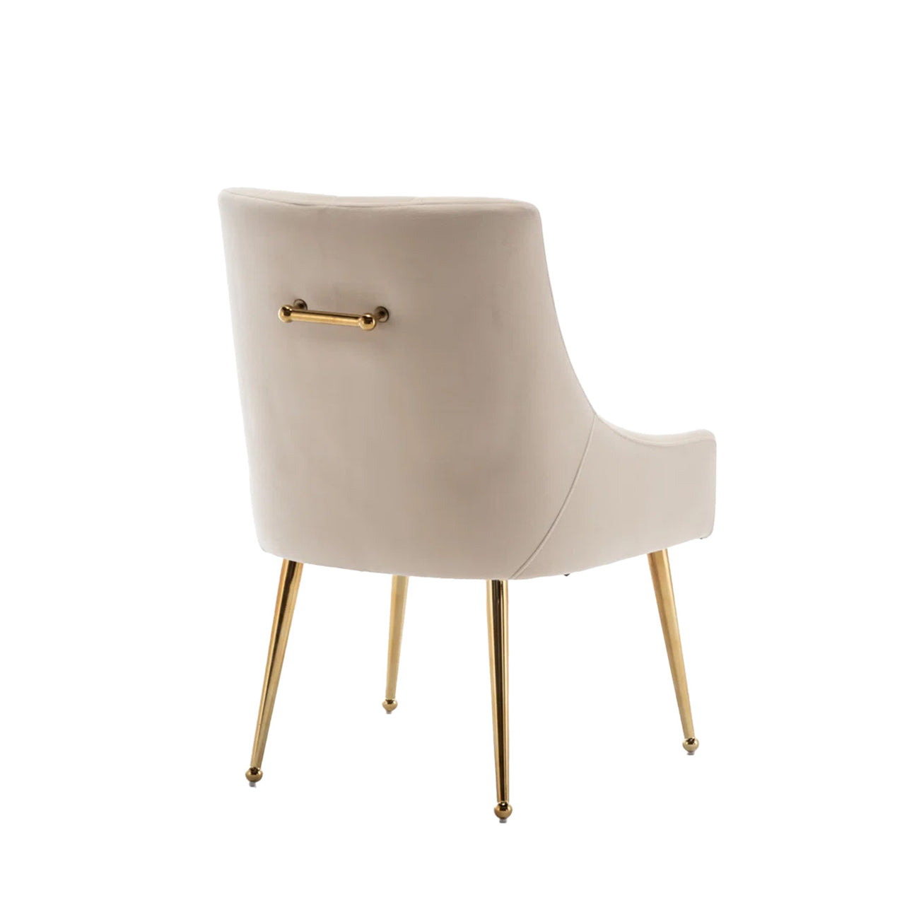 Glamorous Velvet Dining Chair Cream