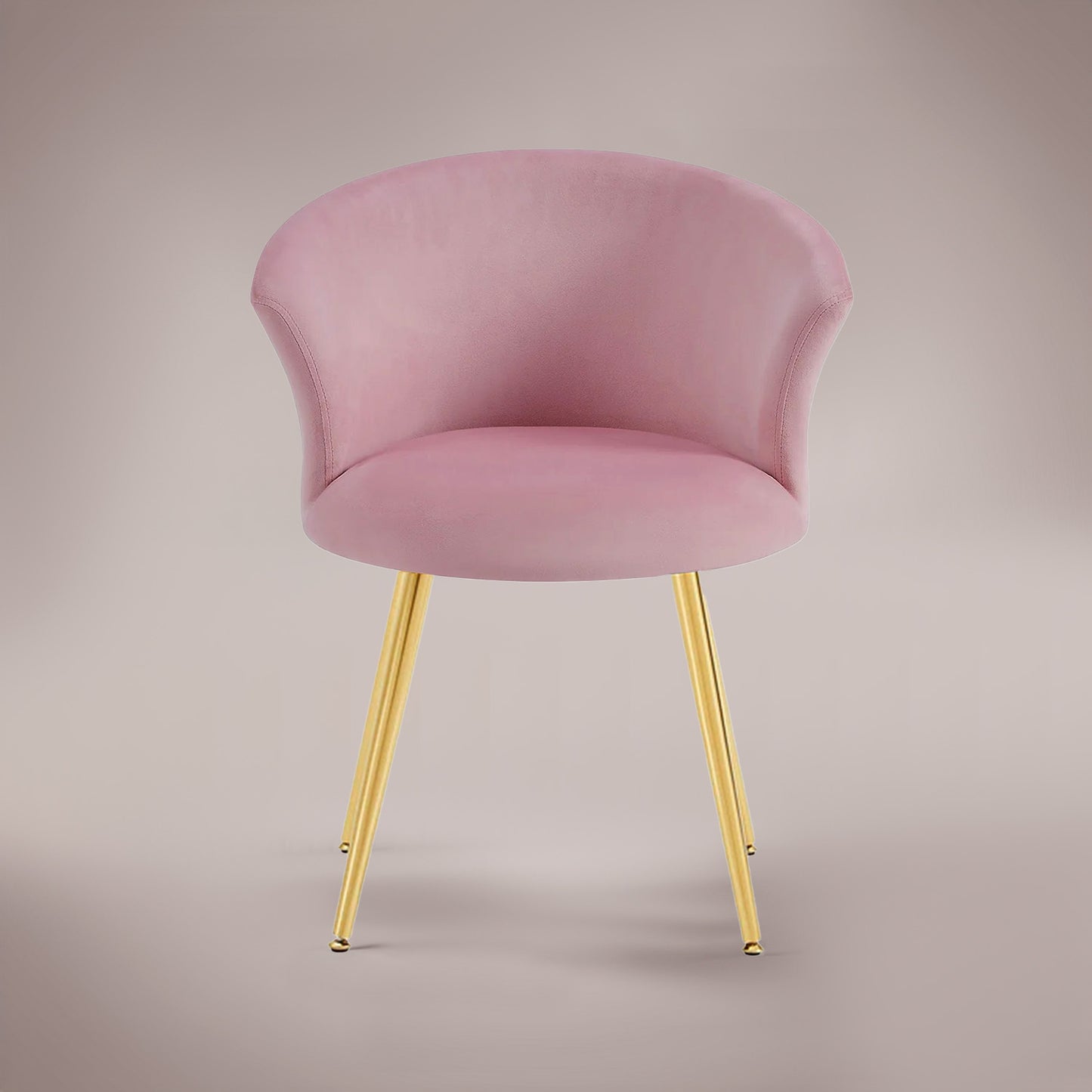 Curvy Back Velvet Chair Pink