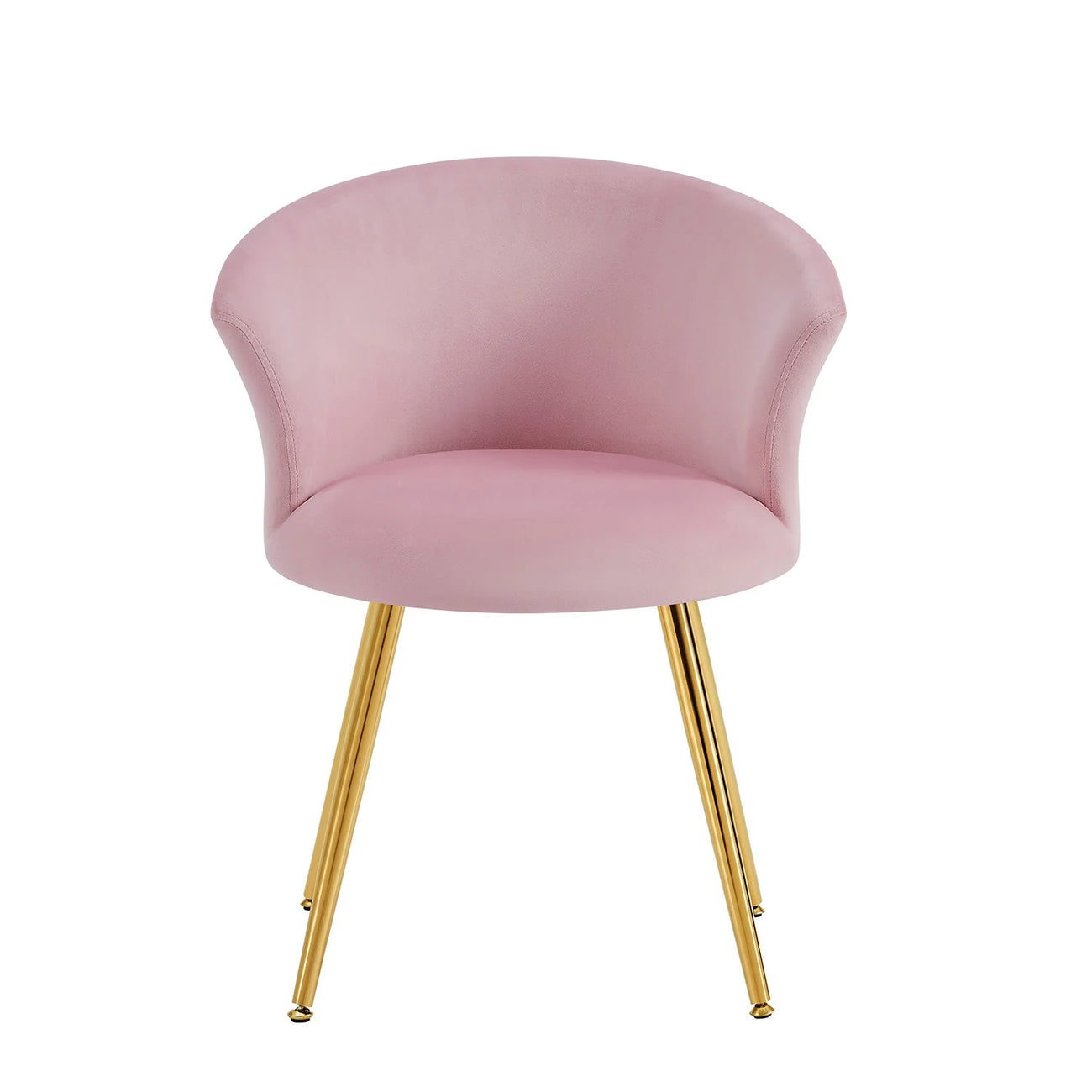 Curvy Back Velvet Chair Pink