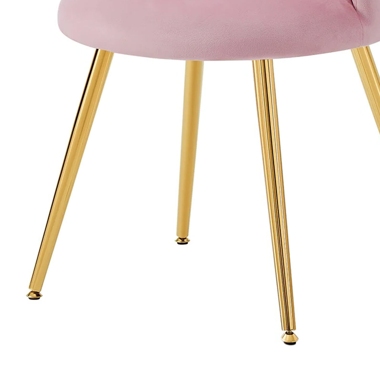 Curvy Back Velvet Chair Pink