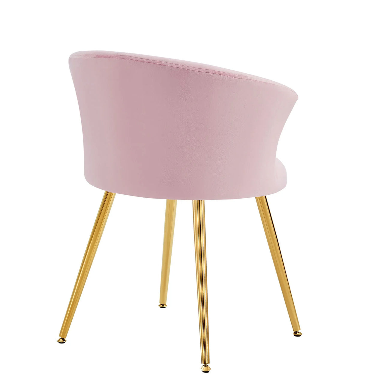 Curvy Back Velvet Chair Pink