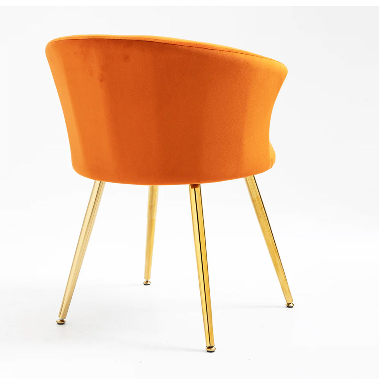 Curvy Back Velvet Chair Orange