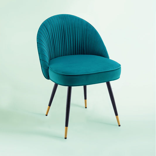 Minimalist Velvet Dining Table Chair Blue