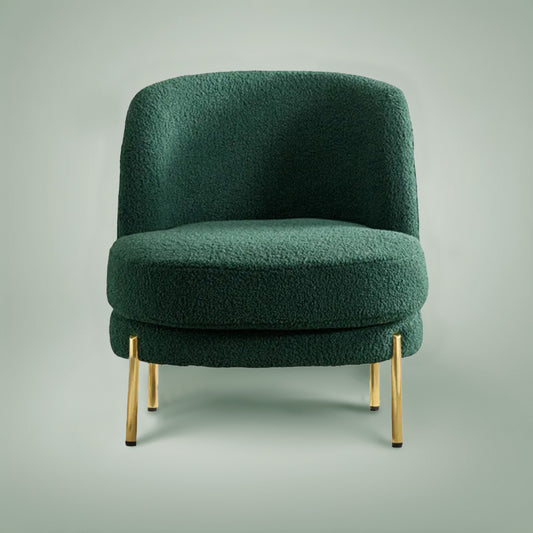 Elegant French Provincial Lounge Chair Green