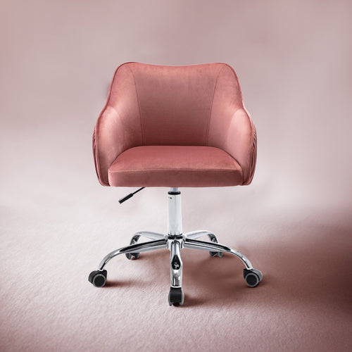 Home Office Chair With Wheels Pink